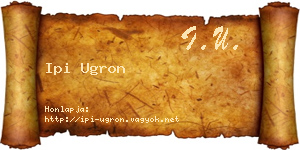 Ipi Ugron névjegykártya